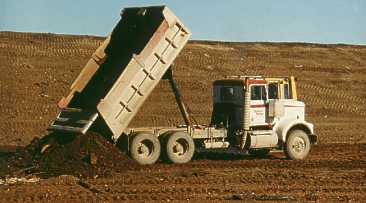 Dumping material at Envirocare's Clive Facility
Keywords: Envirocare of Utah Waste disposal site, Clive Site