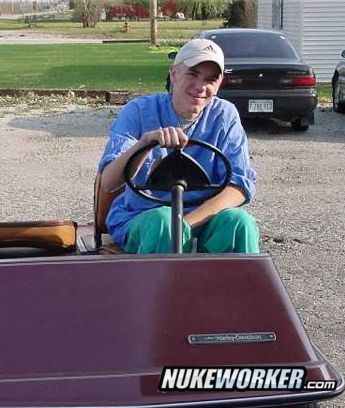 Slim on Harley Golf Cart Outside Wendels
Keywords: Braidwood Nuclear Power Plant