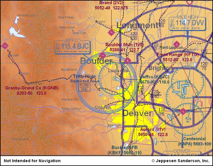 Rocky Flats Map
Rocky Flats Plant - 5 miles SE of Boulder, CO.

FAA has issued a NOTAM (FDC 1/1980) prohibiting all General Aviation flights within a 10 nautical mile radius and below 18,000 feet of numerous nuclear sites throughout the United States.
Keywords: Rocky Flats Plant Nuclear Bomb Facility Environmental Technology Site RFETS