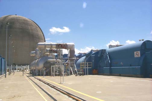 The four turbines turn the generator rotor
Keywords: South Texas Project Nuclear Power Plant STP