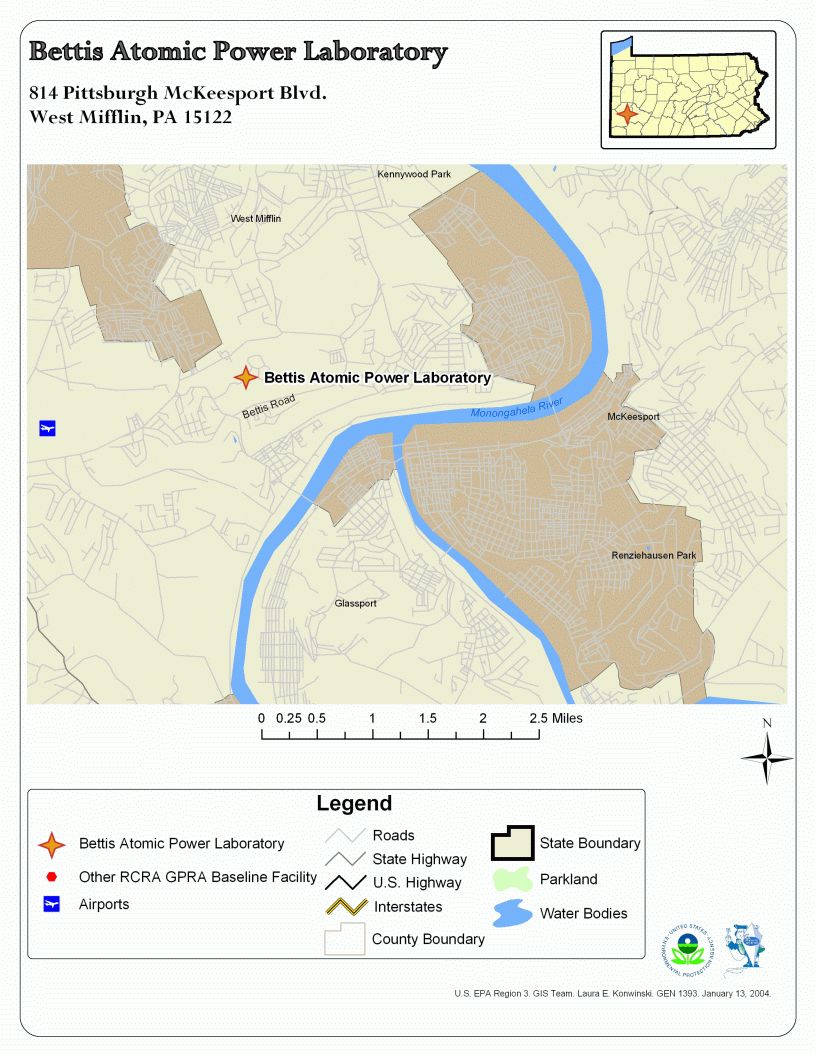 Bettis Atomic Power Lab (BAPL) Map
Keywords: Bettis Atomic Power Lab (BAPL) Map