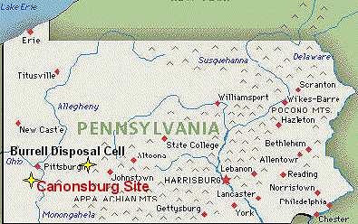 The Canonsburg mill site is located in the Borough of Canonsburg, Washington County, Pennsylvania.
