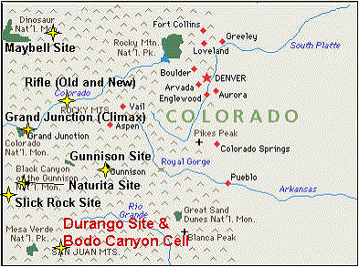 The Durango mill site is located just southwest of Durango in La Plata County, Colorado.
