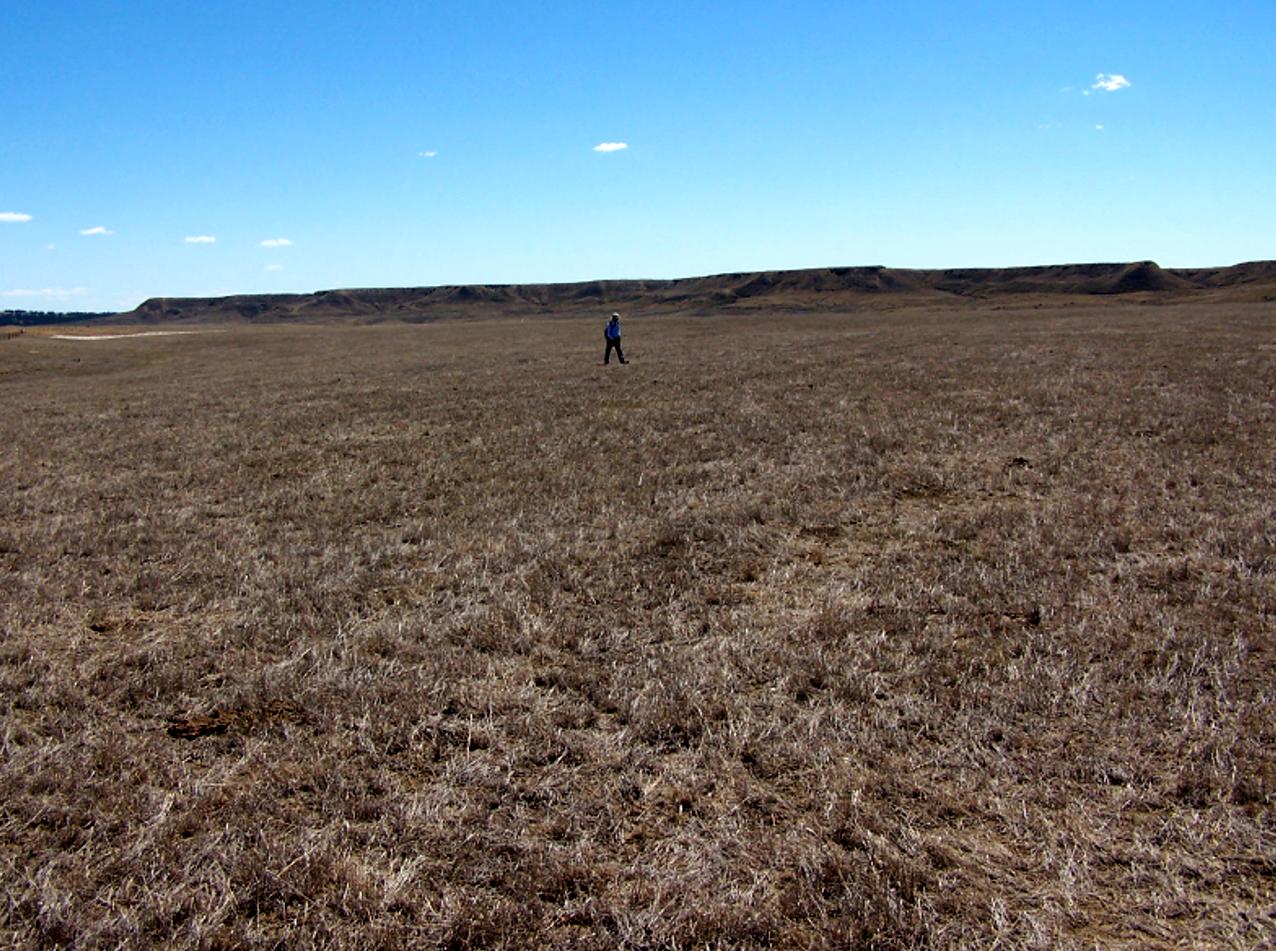 View southeast across the Edgemont disposal cell top.
