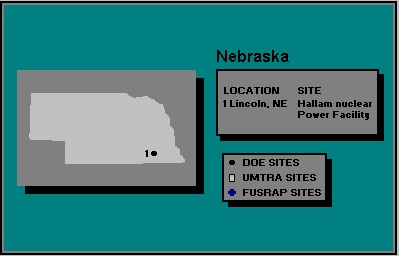 Hallam Map
The Hallam Nuclear Power Facility in Lincoln, Nebraska, was built and operated as a demonstration project by the Atomic Energy Commission between 1962 and 1966. The facility contains entombed components from a thermal sodium-cooled graphite-moderated nuclear reactor. Between 1967 and 1969, the facility was dismantled and placed in a safe storage condition. Hallam's current environmental activities consist of continued surveillance and maintenance to assure that no radioactivity is being released from the facility. Assessment reports detailing the sampling and analysis at the site are published annually. 
Keywords: Hallam Nuclear Power Facility