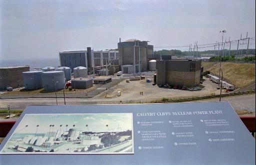 Calvert Cliffs Nuclear Power Plant
This is a general view of the Calvert Cliffs nuclear power plant in Lusby, Md., taken June 21, 1995. In the pristine hills that shelter the Chesapeake Bay, executives at the power plant are quietly mapping out the future of nuclear power.(AP Photo/Carlos Osorio)
Keywords: Calvert Cliffs Nuclear Power Plant