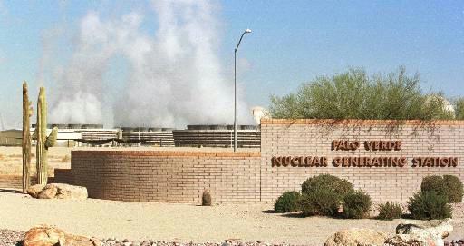 Palo Verde Nuclear Generating Station
Water vapors rise from cooling towers at Palo Verde Nuclear Generating Station near Wintersburg, Ariz., Tuesday, Dec. 7, 1999. Paol Verde is located in the Sonoran Desert, far from any lake, ocean or river, but the nation's largest nuclear power plant has tapped a source of cooling water - treated wastewater. To ensure the plant remains bug free, Arizona Public Service, the utility that runs the plant, has spent at least $5 million to make the Palo Verde plant Y2K ready.
Keywords: Palo Verde Nuclear Generating Station