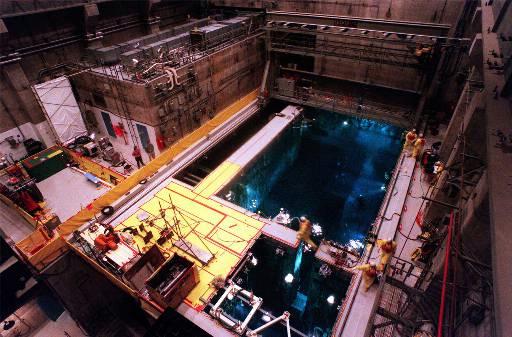 Wolf Creek Nuclear Power Plant
An overhead view of the inside of Wolf Creek Nuclear power plant's spent fuel containment room in New Strawn, Kan., on Jan. 11, 2000, where depleted uranium is stored in a 40-ft. deep pool to contain its radioactive properties. The plant is expanding the capacity of the pool to store more spent fuel.
Keywords: Wolf Creek Nuclear Power Plant