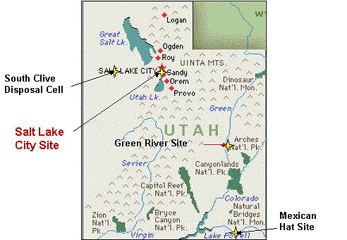 The Salt Lake City mill site, known also as the Vitro mill site, is located south of Salt Lake City, Utah, within the metropolitan area.
