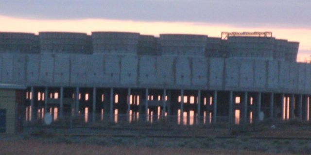 Sunrise Through Unit 1 Cooling Towers
