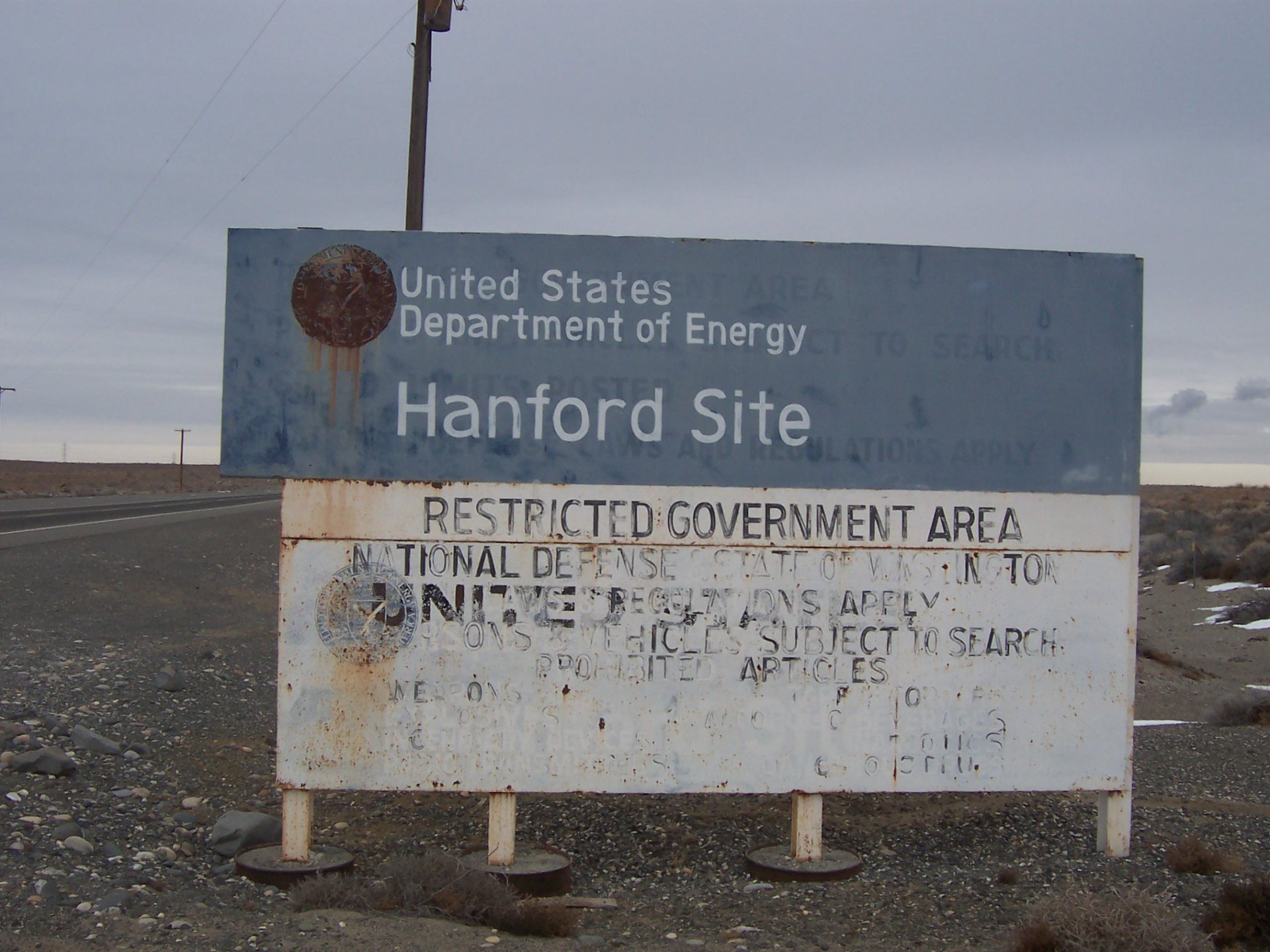 Hanford Site welcome
Keywords: Hanford