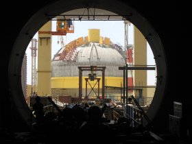 Madras dome seen through circular opening