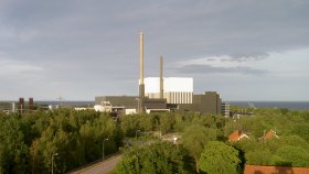 Oskarshamn reactor building above the trees