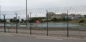 Palluel reactor domes behind security fence